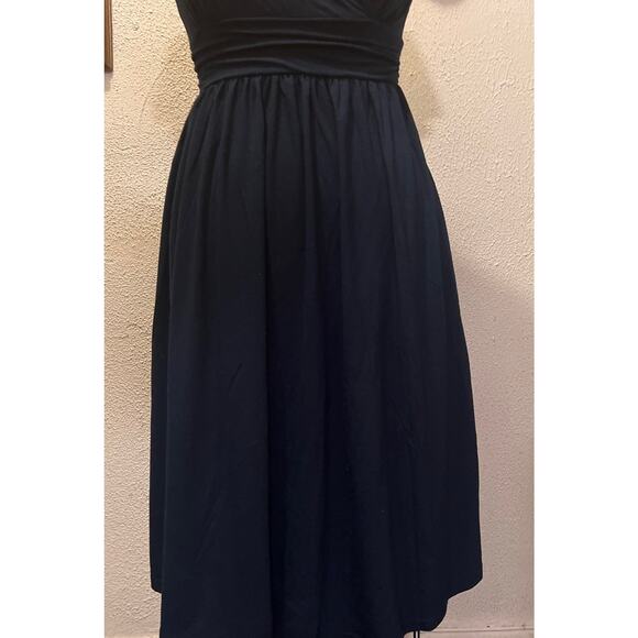 Grecerelle Short Sleeve V-Neck Wrap Dress Navy NWT Size S - Picture 5 of 10